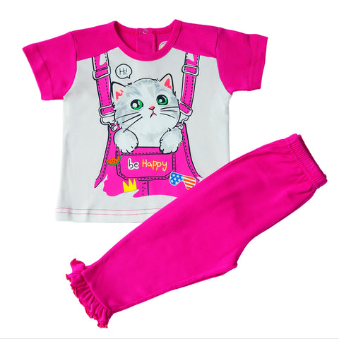 "Happy Cat" Girls Pajamas