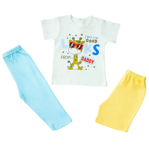 "Looks like Daddy" 3 Pieces Boys Pajamas
